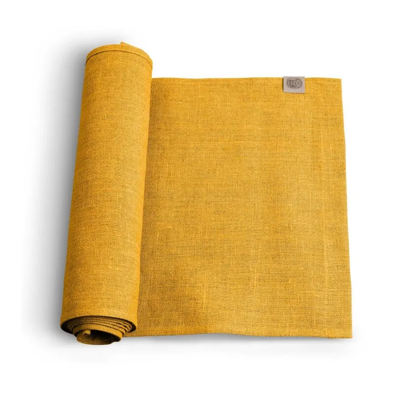 Lovely Linen CLASSIC Läufer aus Leinen curry 47 x 150 cm