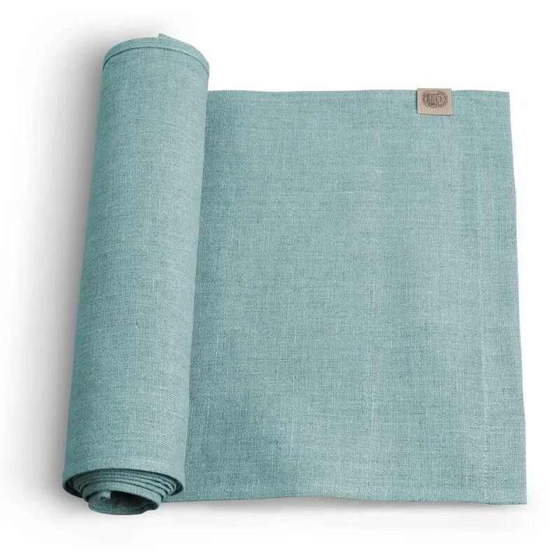Lovely Linen CLASSIC Läufer aus Leinen eisblau 47 x 150 cm