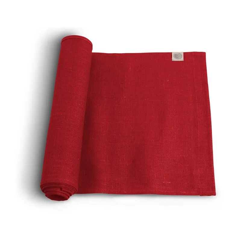 Lovely Linen CLASSIC Läufer aus Leinen rot 47 x 150 cm