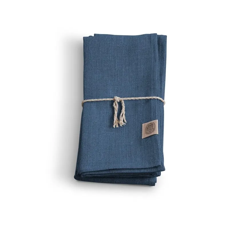 Lovely Linen Classic Leinen Serviette blau, 4 Stk.