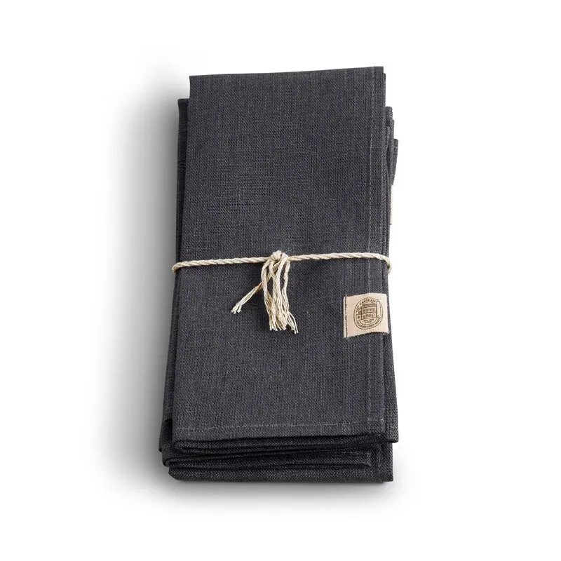 Lovely Linen Classic Leinen Serviette graphit, 4 Stk.