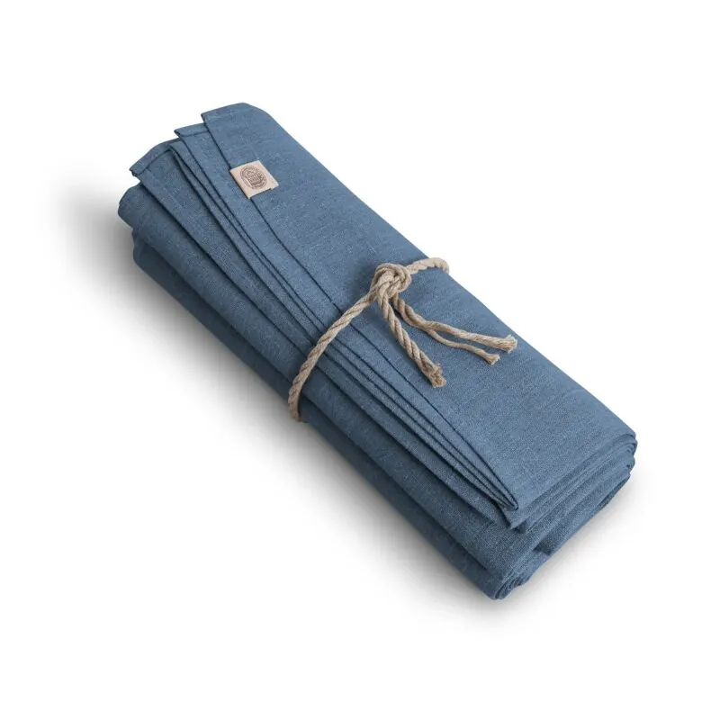 Lovely Linen Classic Tischdecke aus Leinen blau Ø 170 cm