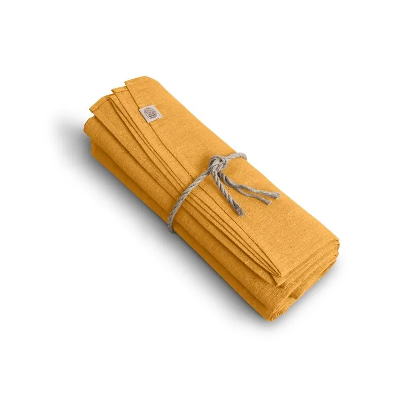 Lovely Linen Classic Tischdecke aus Leinen curry 150 x 250 cm