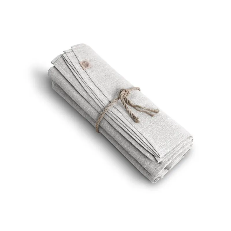 Lovely Linen Classic Tischdecke aus Leinen hellgrau 150 x 300 cm