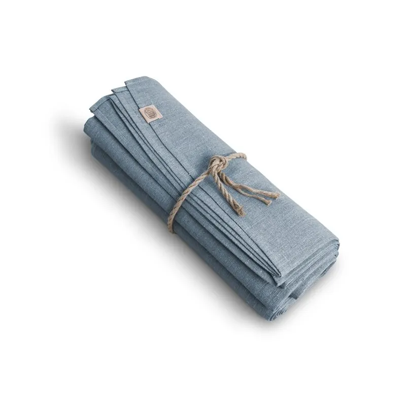 Lovely Linen Classic Tischdecke aus Leinen pigeon blue Ø 200 cm