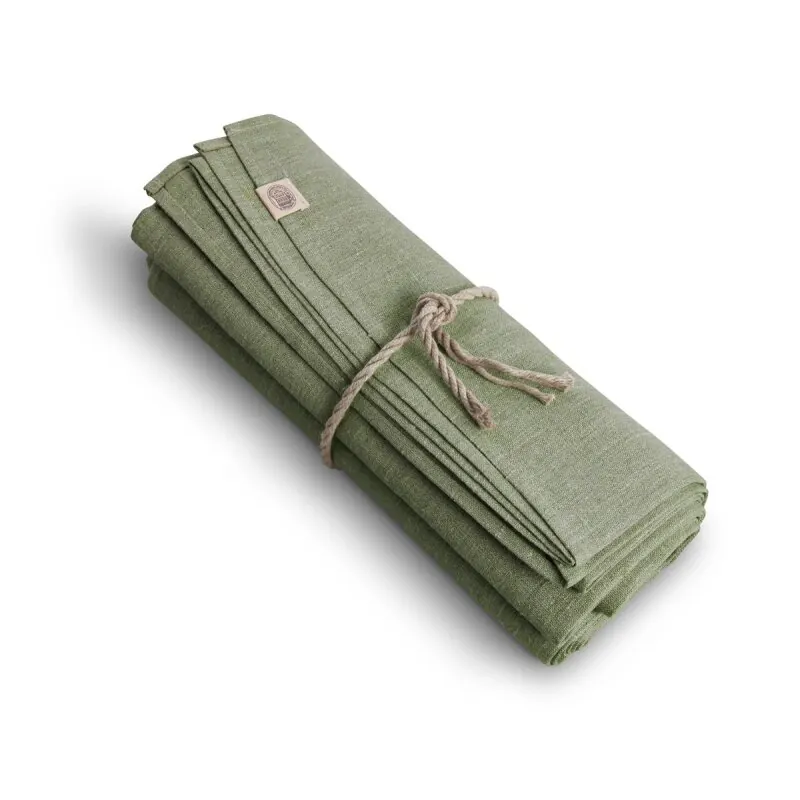 Lovely Linen Classic Tischdecke aus Leinen salbei Ø 200 cm
