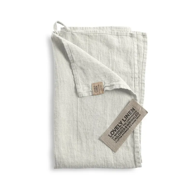 Lovely Linen Lovely Geschirrtuch aus Leinen hellgrau 45 x 70 cm