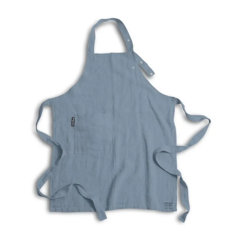 Lovely Linen Schürze Lovely aus Leinen dusty blue