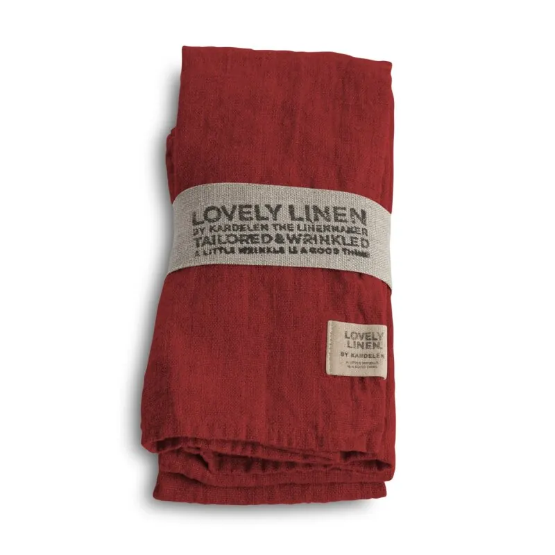 Lovely Linen Servietten Set Lovely rot, 4 Stk.