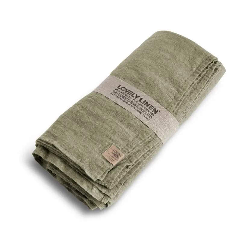 Lovely Linen Tischdecke aus Leinen Lovely avocado 145 x 380 cm