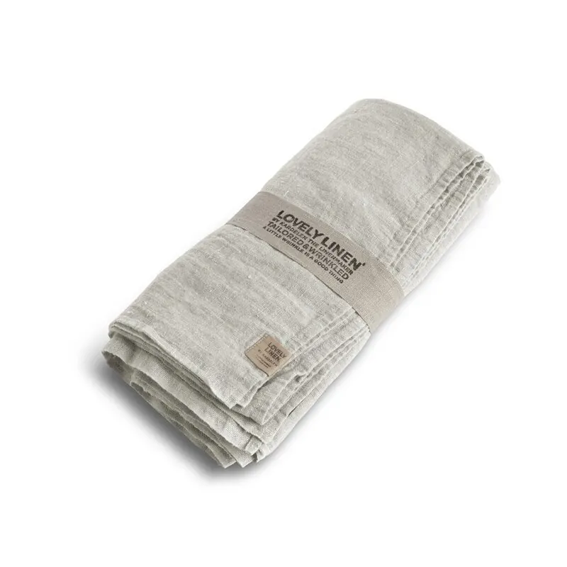 Lovely Linen Tischdecke aus Leinen Lovely hellgrau 145 x 380 cm