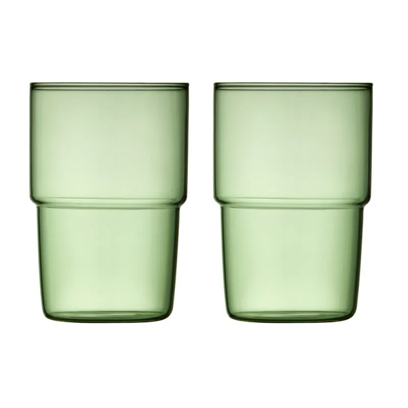 Lyngby Glas Torino grün, 2 Stk.
