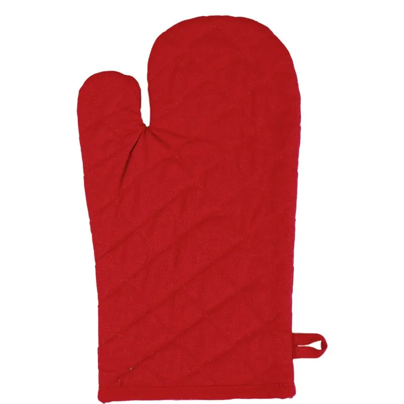 Ofenhandschuh aus Baumwolle uni rot