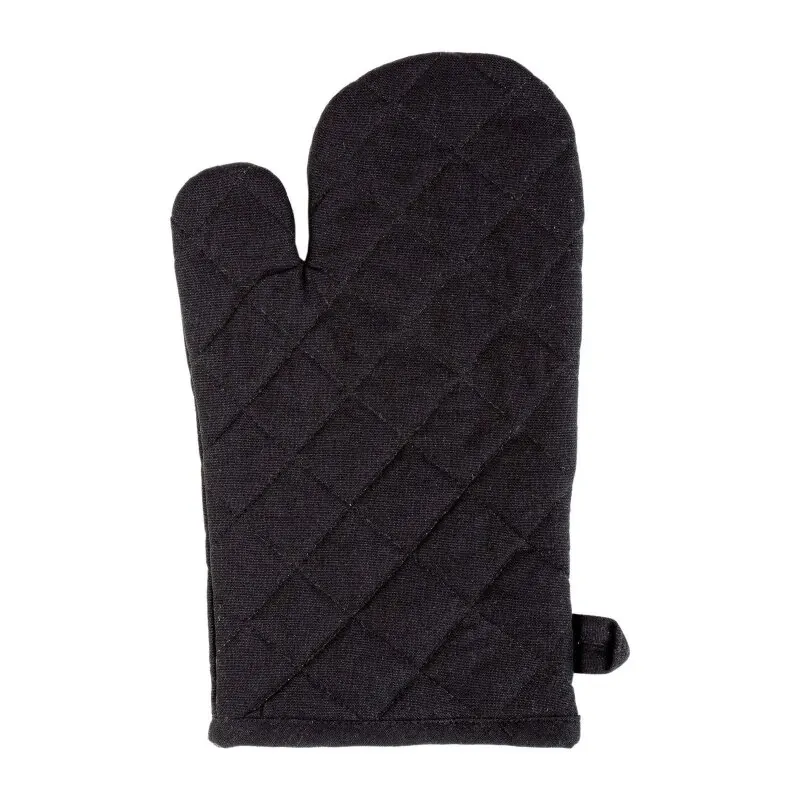 Ofenhandschuh aus Baumwolle uni schwarz
