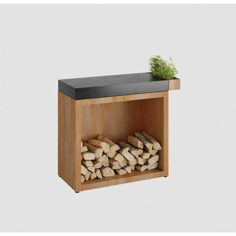 OFYR Butcher Block Storage 90 Corten Ceramic Dark Grey