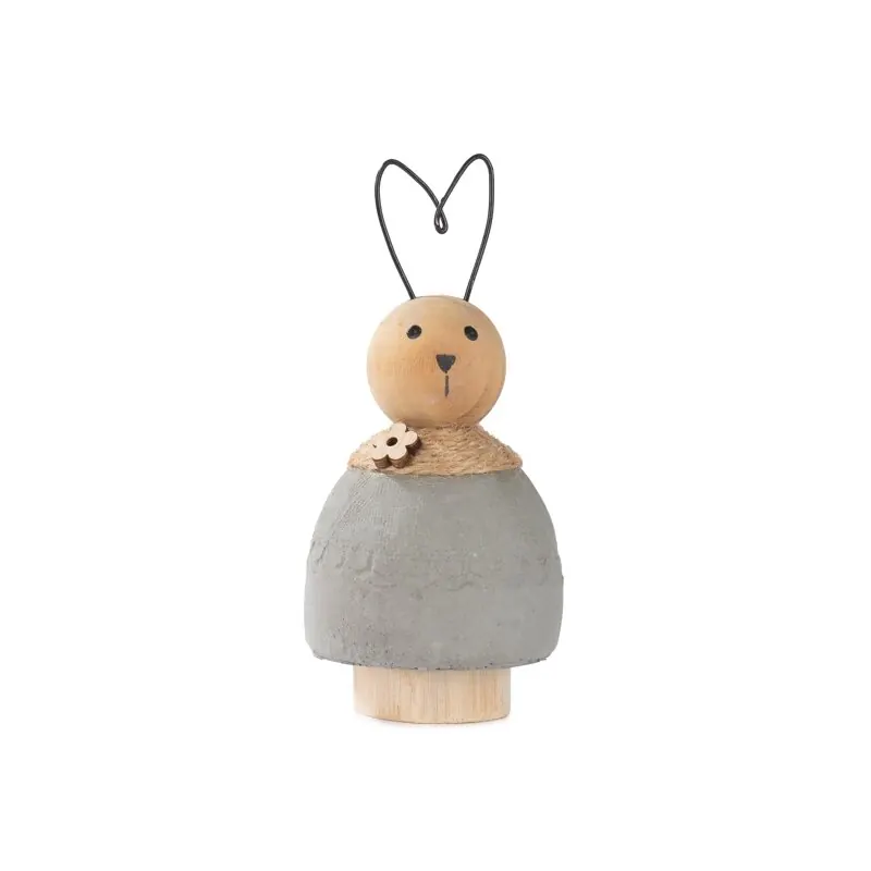 Osterhase für den Tisch aus Beton/Holz