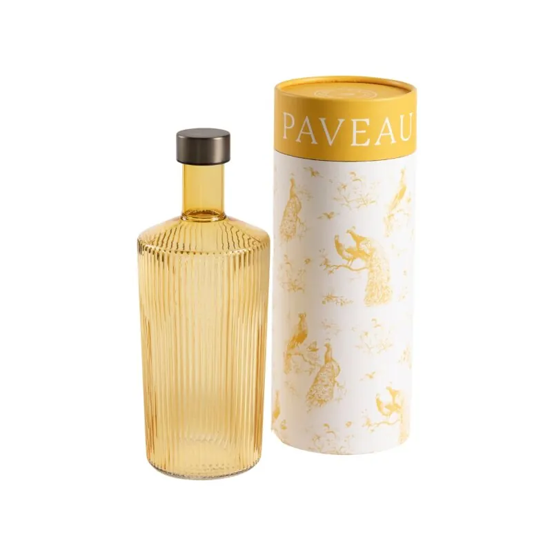 Paveau Karaffe aus Glas, mundgeblasen gelb cable