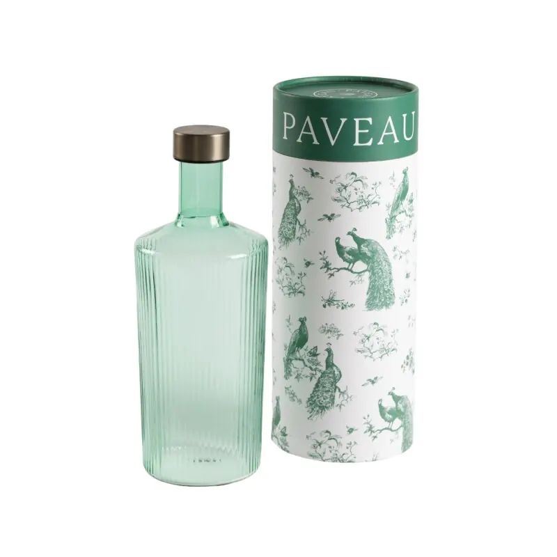 Paveau Karaffe aus Glas, mundgeblasen grün bondi