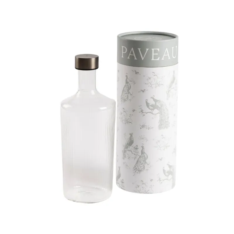 Paveau Karaffe aus Glas, mundgeblasen transparent white heaven