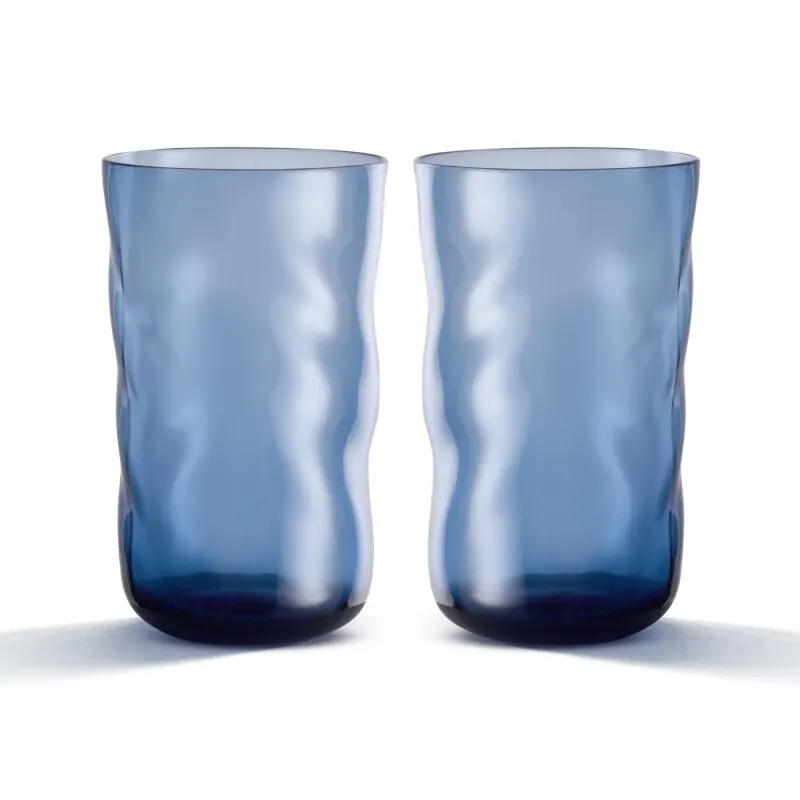 Paveau Swirl Longdrinkgläser mundgeblasen, midnight 2 Stk.