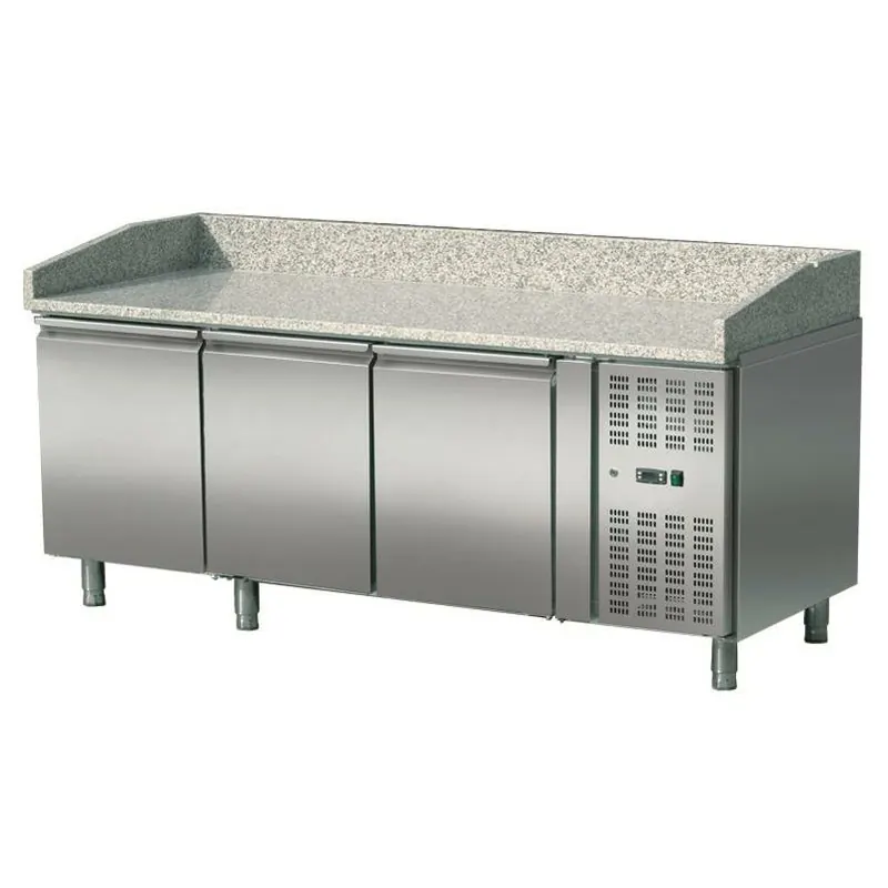 Pizzakühltisch 3 Türen Umluft 580 L 2025 x 800 mm THPZ3600TN