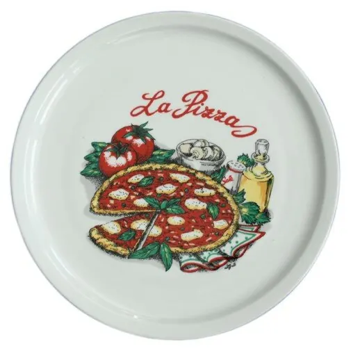 Pizzateller Ø 300 mm H= 15 mm robustem Porzellan 6 St. CHL-0232G