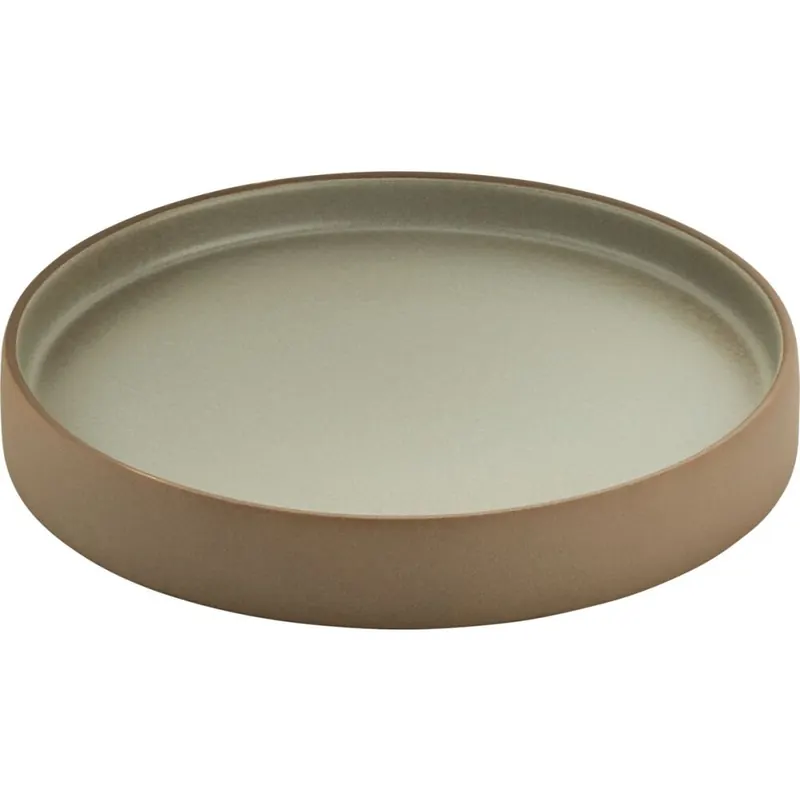 Playground 2in1 Teller flach/halbtief beige/grau 21 cm