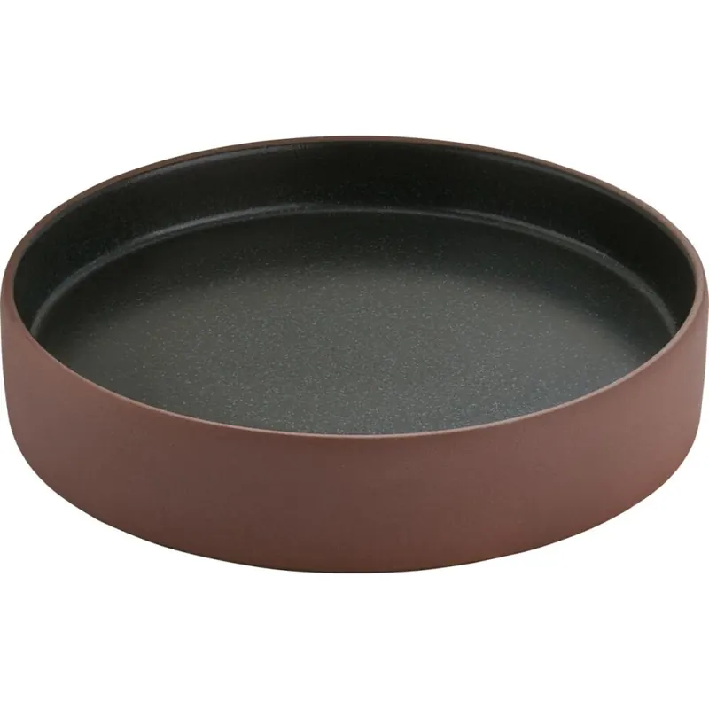 Playground 2in1 Teller flach/tief braun/schwarz 21 cm