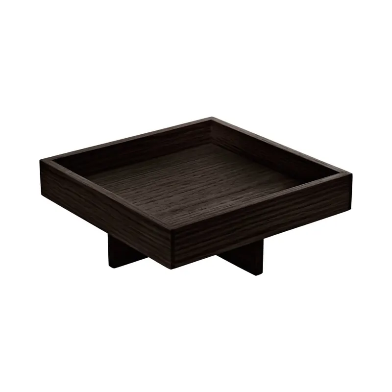 PLAYGROUND ANANTI Menage quadratisch auf Fuß Wenge 4cm Höhe, 18x18cm