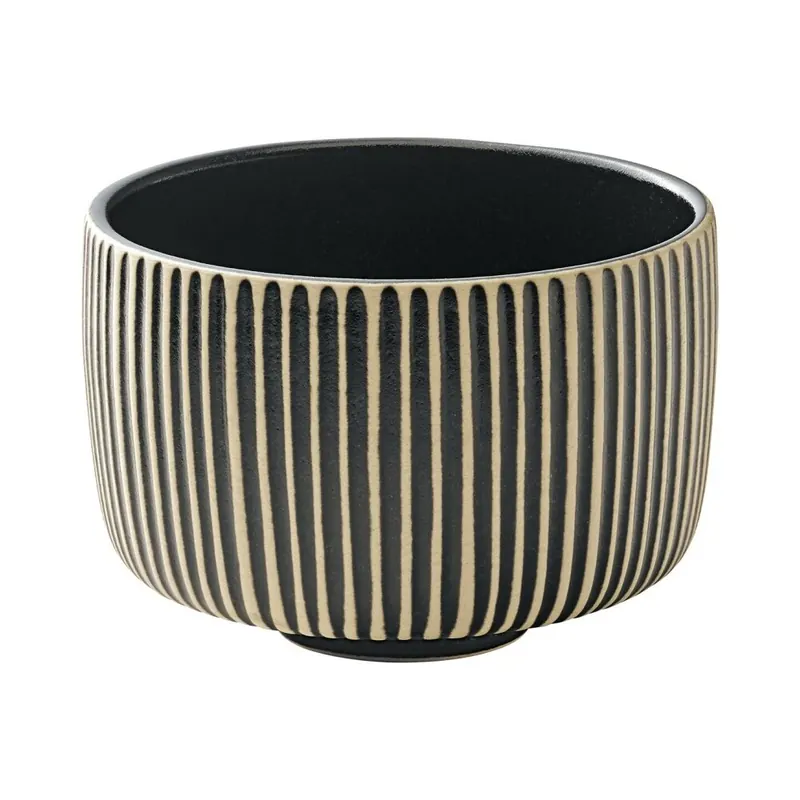 PLAYGROUND NARA Becher nieder Relief schwarz/weiß 0.30l