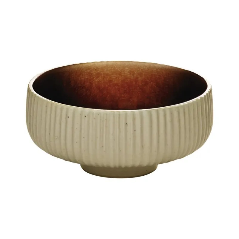 Playground NARA Bowl rund Relief braun 12 cm