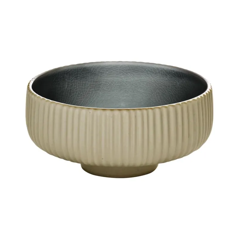 Playground NARA Bowl rund Relief grau 16 cm