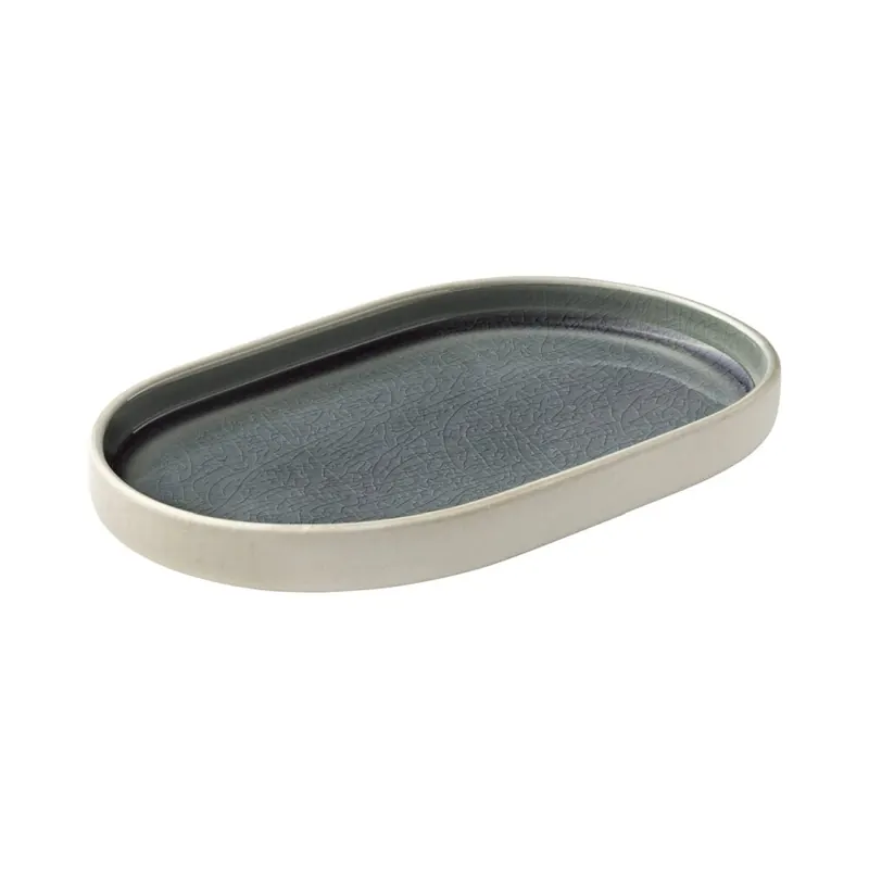 PLAYGROUND NARA Platte oval grau 18cm
