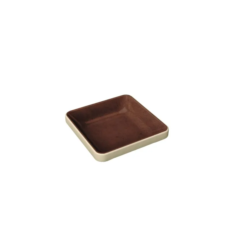 Playground NARA Schale flach eckig braun 9x9 cm*