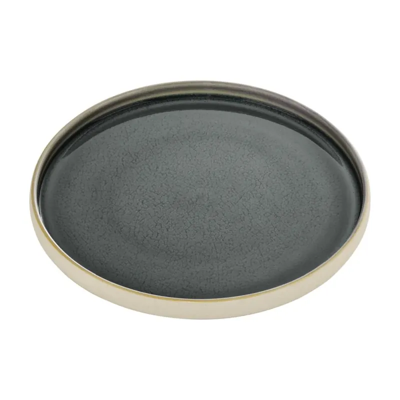 Playground NARA Teller flach rund grau 27 cm