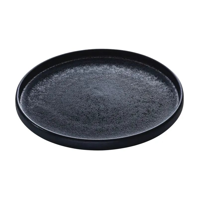 Playground NARA Teller flach rund schwarz 21 cm
