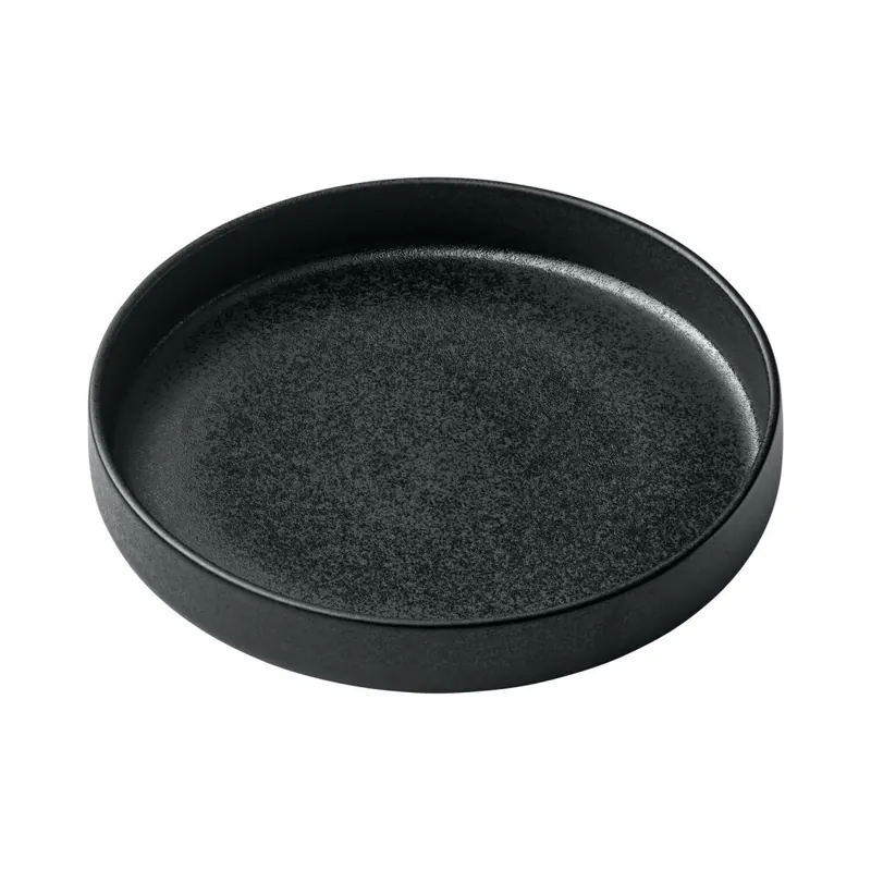 PLAYGROUND NARA Teller tief rund hoher Rand schwarz 24cm