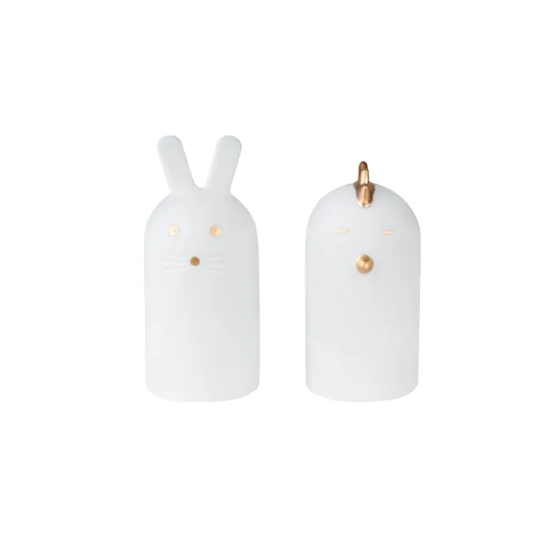 räder Ostern Porzellanfiguren Hase & Huhn, 2 Stk.