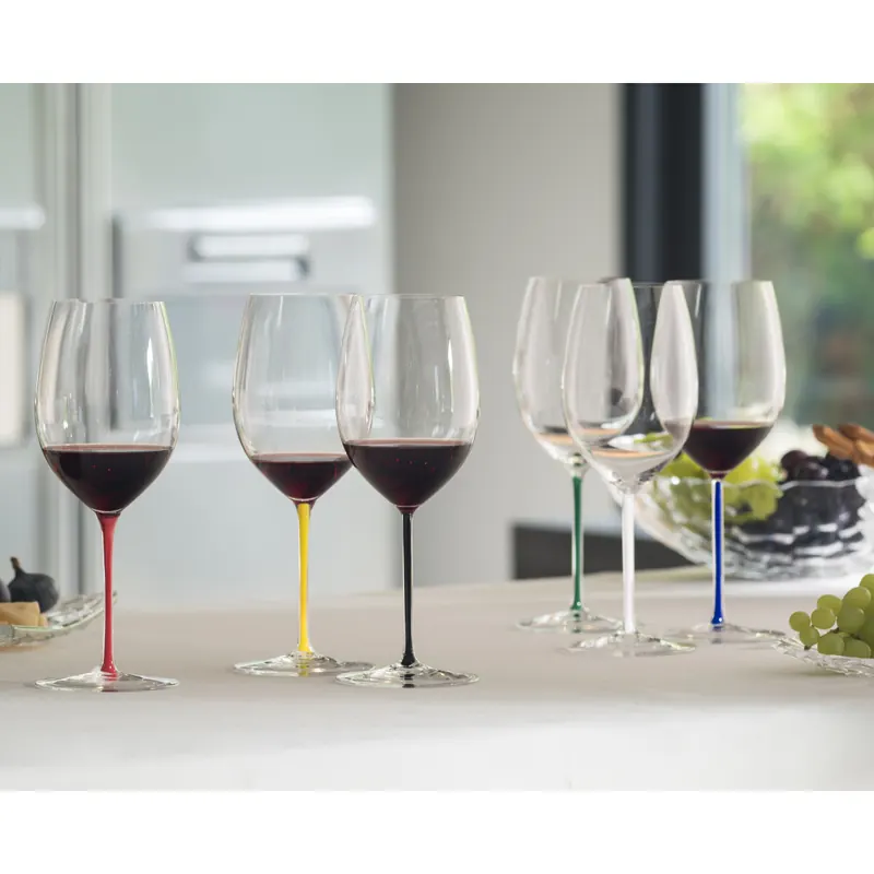 Riedel Fatto A Mano Cabernet/Merlot - Dunkelblau – 4er Vorteilset