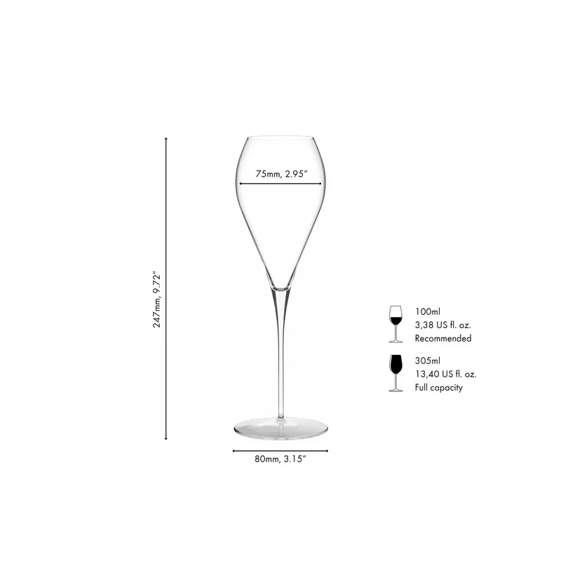 Riedel Manufaktur RIEDEL Bellorotondo Champagnerglas – 4er Vorteilset