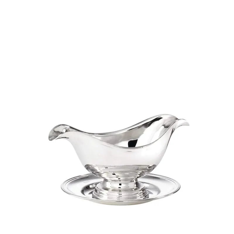 Sambonet Contour Versilbert Sauciere a. Teller S0008-S00048-53086-42