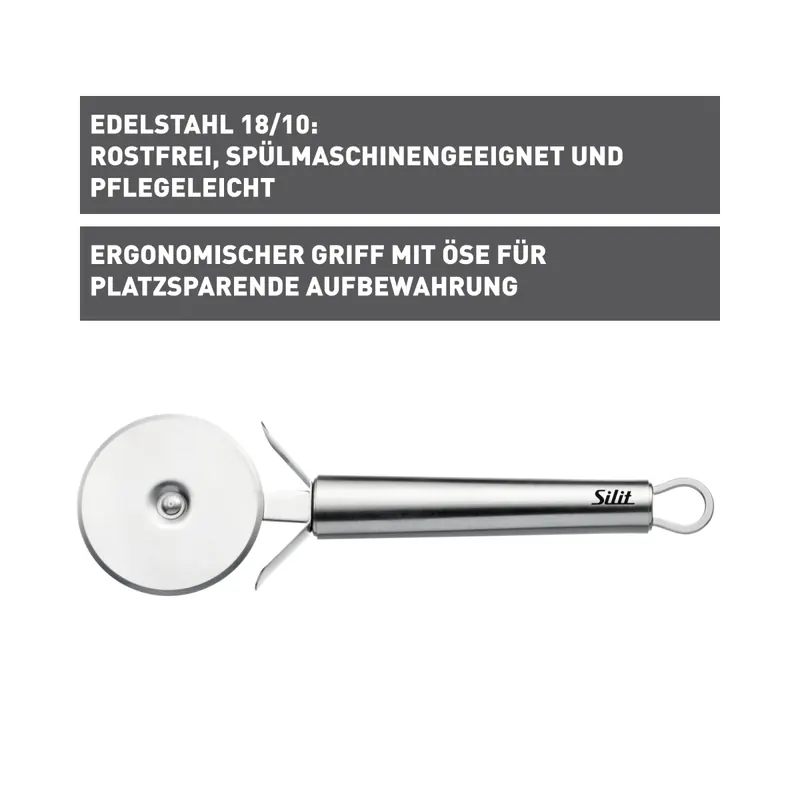 SILIT Classic Line Pizzaschneider, 22 cm Edelstahl