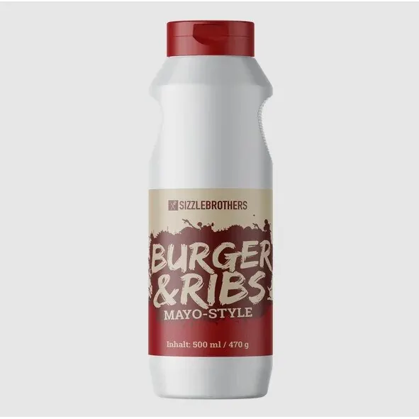 SIZZLEBROTHERS Burger & Ribs Mayo Style 500ml - BBQ Sauce