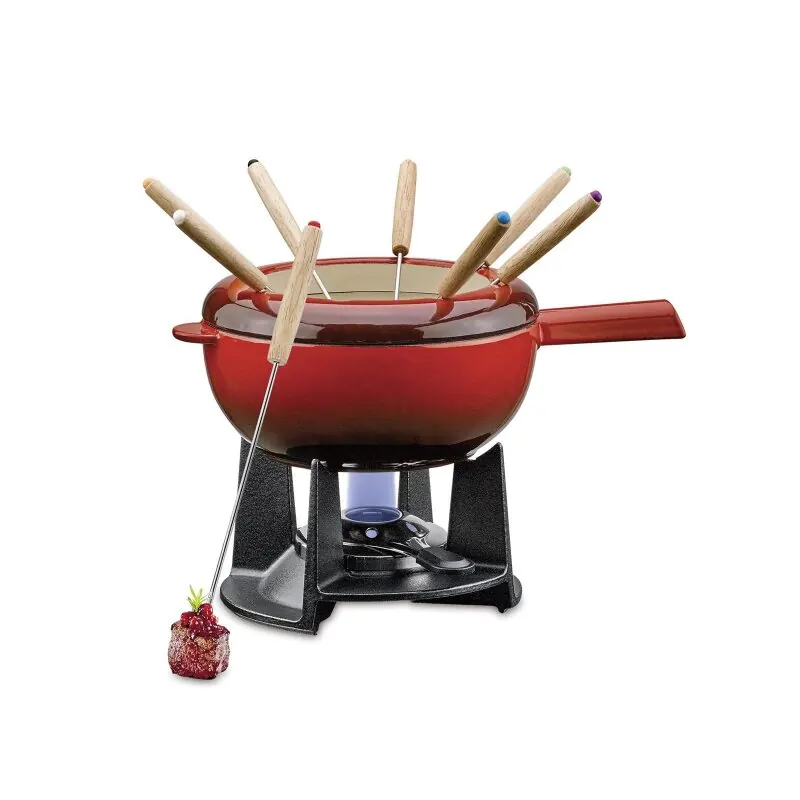Spring Fondue-Set SAAS FEE rot
