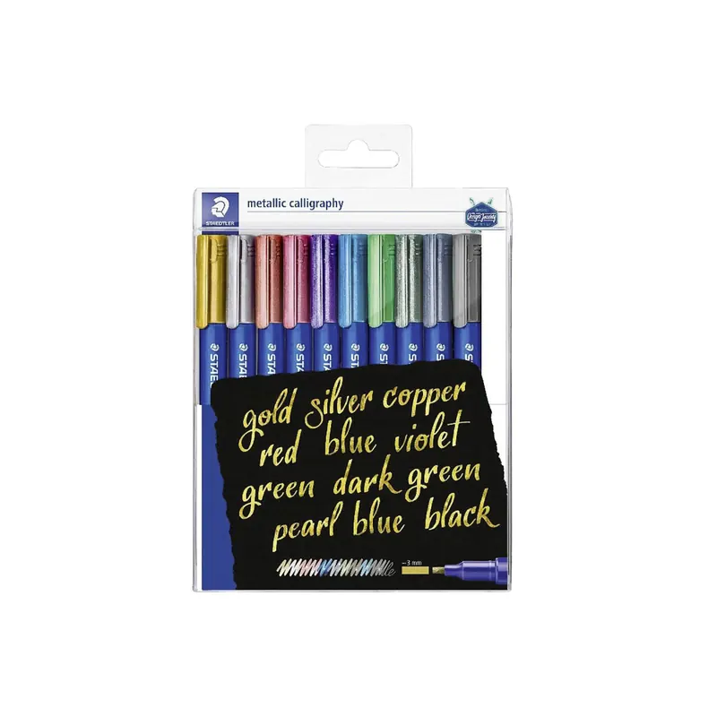 STAEDTLER Layoutmarker 8325 Metallic calligraphy – 10er Vorteilset