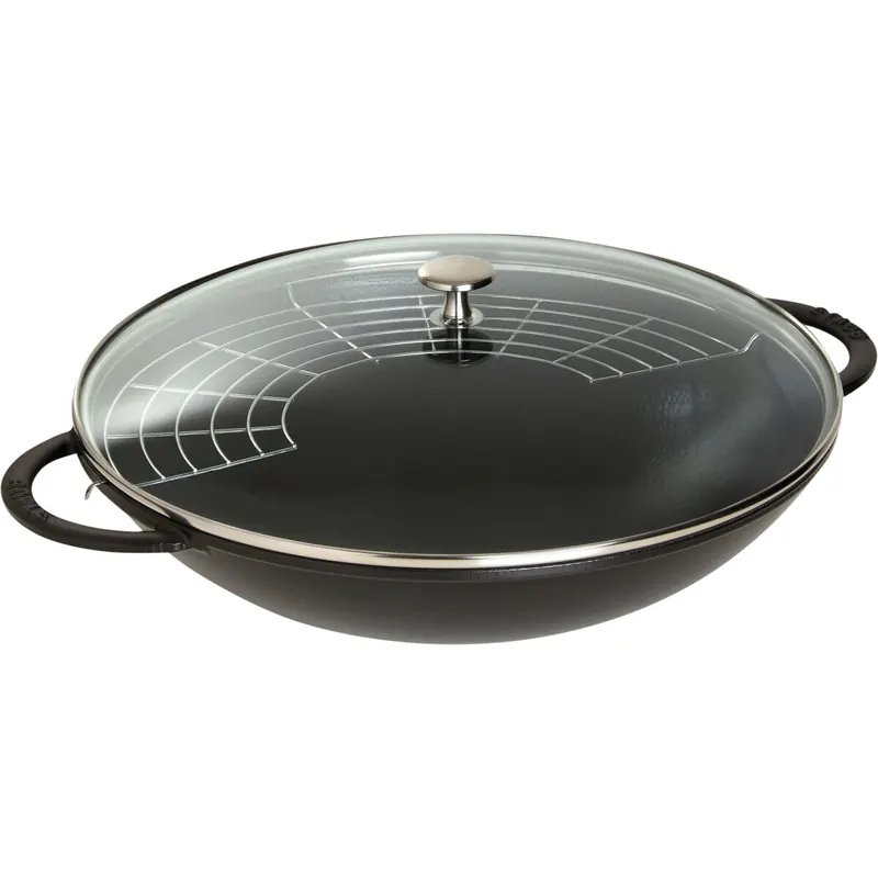 STAUB Specialities Wok mit Glasdeckel Ø37cm schwarz