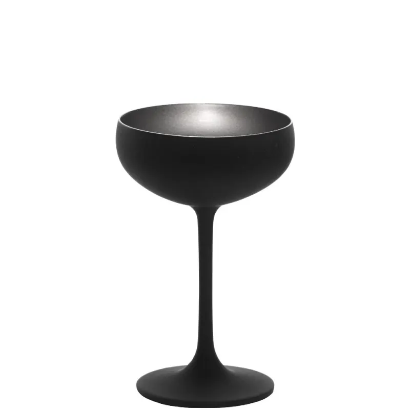 Stölzle Elements Sektschale Schwarz/Silber