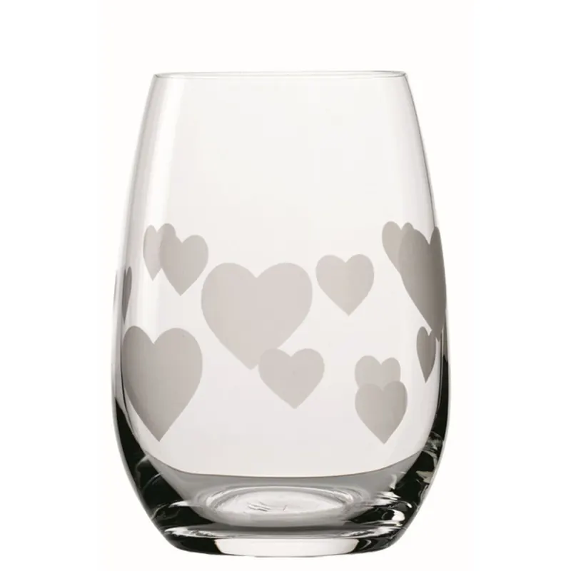 Stölzle L'Amour Becher Satinierte Herzen