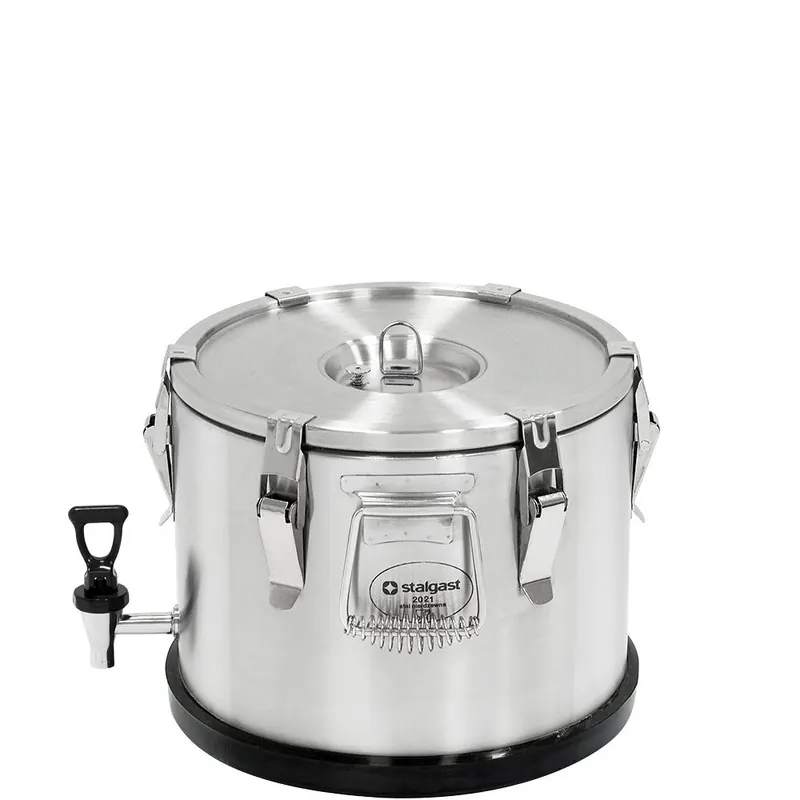 Thermobehälter aus rostfreiem Edelstahl 15 Liter mit Ablasshahn