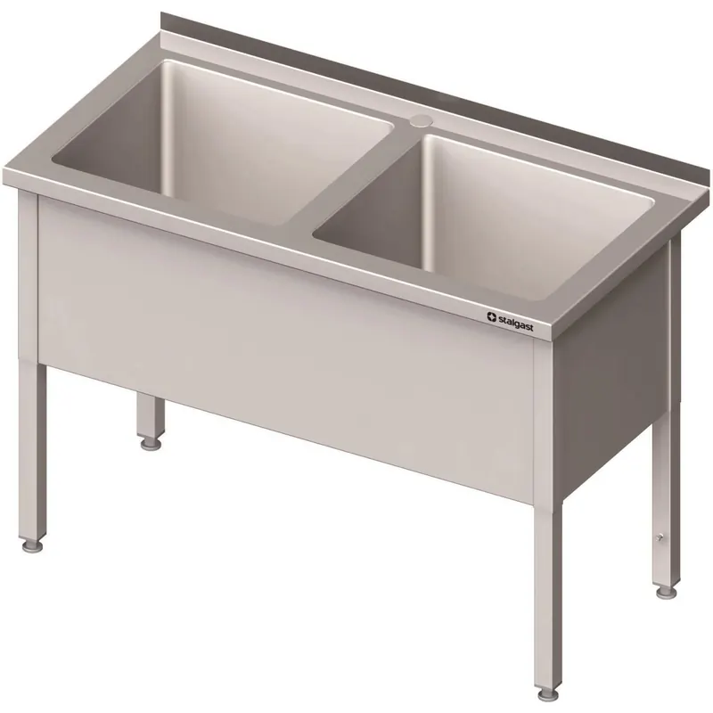 Topfspüle 2 Becken 1300 x 700 mm 400 mm VTS13707A